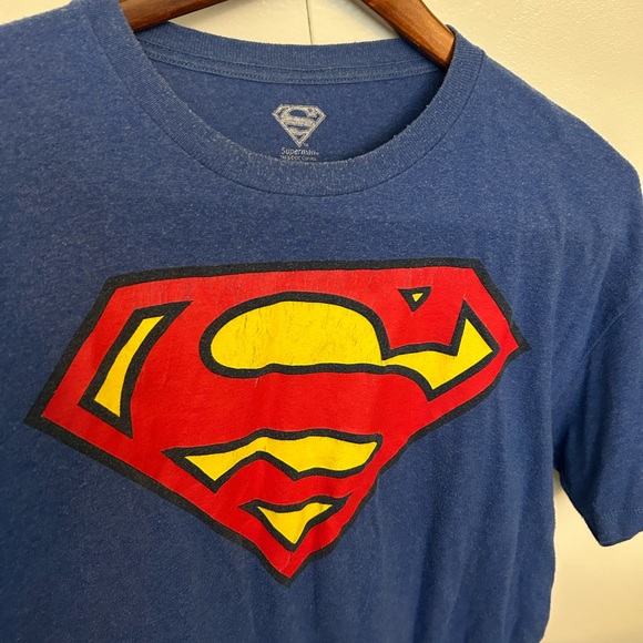Vintage Superman 1980’s-90’s Blue T-shirt Size XL 60/40 Cotton - Picture 6 of 6